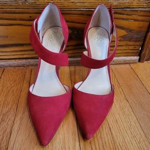 Vince Camuto Red Suede Pumps